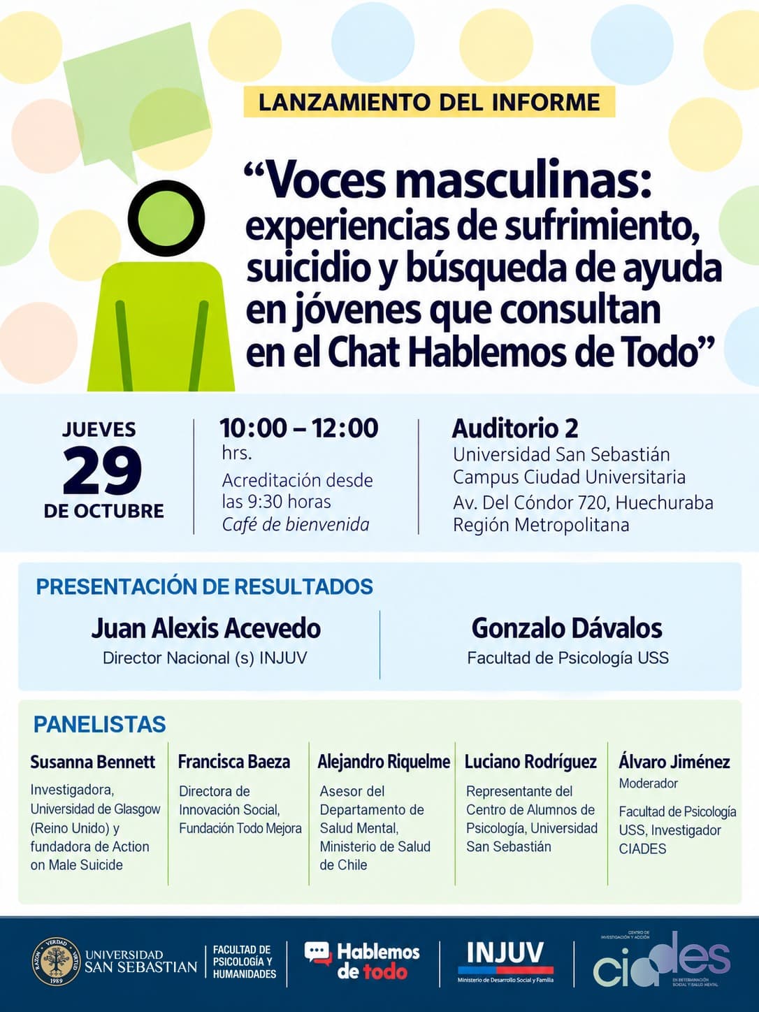 Imagen de la actividad: Lanzamiento de resultados de estudio sobre Chat Hablemos de Todo moderada por investigador CIADES